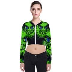 Monster Green Evil Common Long Sleeve Zip Up Bomber Jacket