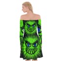 Monster Green Evil Common Off Shoulder Skater Dress View2