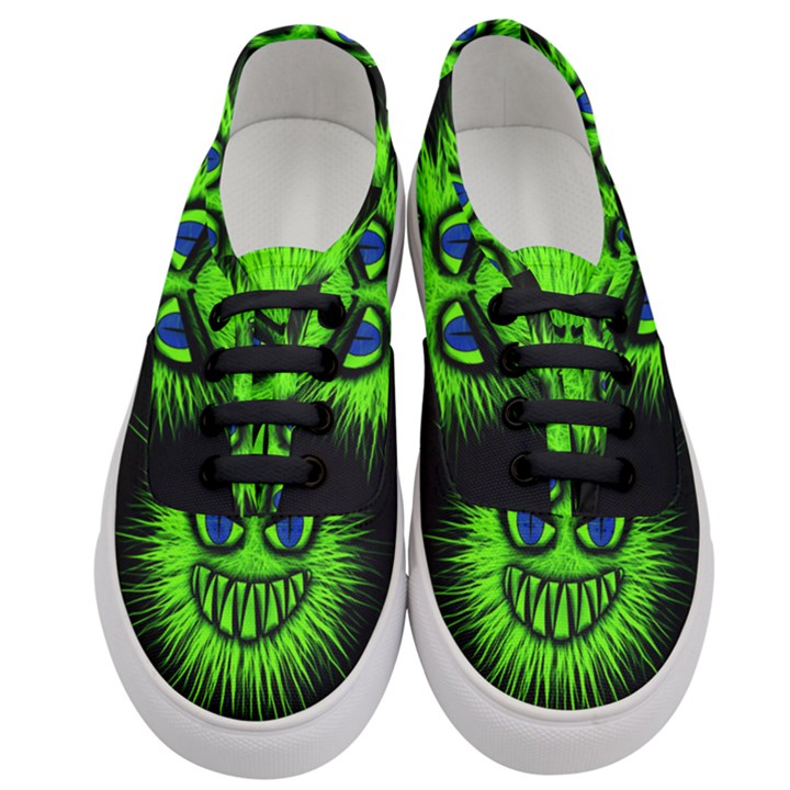 Monster Green Evil Common Women s Classic Low Top Sneakers