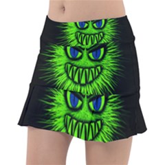 Monster Green Evil Common Tennis Skirt