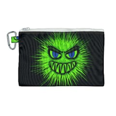 Monster Green Evil Common Canvas Cosmetic Bag (large)