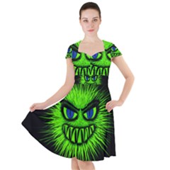 Monster Green Evil Common Cap Sleeve Midi Dress