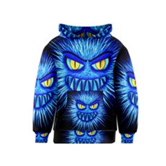 Monster Blue Attack Kids  Pullover Hoodie