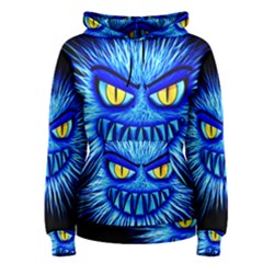 Monster Blue Attack Women s Pullover Hoodie