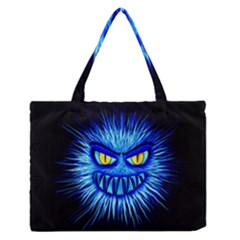 Monster Blue Attack Zipper Medium Tote Bag by HermanTelo