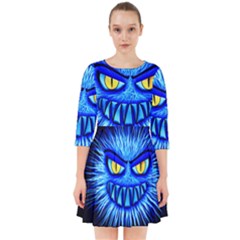 Monster Blue Attack Smock Dress by HermanTelo