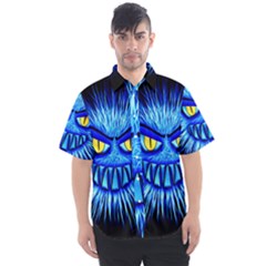 Monster Blue Attack Men s Short Sleeve Shirt