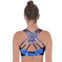 Monster Blue Attack Cross String Back Sports Bra View2