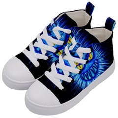 Monster Blue Attack Kids  Mid-top Canvas Sneakers by HermanTelo