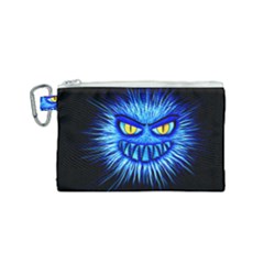 Monster Blue Attack Canvas Cosmetic Bag (small) by HermanTelo