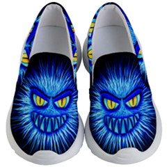 Monster Blue Attack Kids  Lightweight Slip Ons