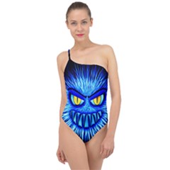 Monster Blue Attack Classic One Shoulder Swimsuit by HermanTelo