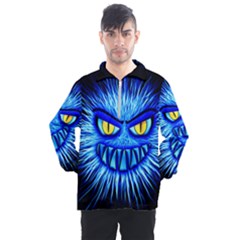 Monster Blue Attack Men s Half Zip Pullover