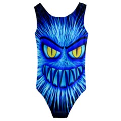 Monster Blue Attack Kids  Cut-out Back One Piece Swimsuit