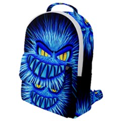 Monster Blue Attack Flap Pocket Backpack (small)