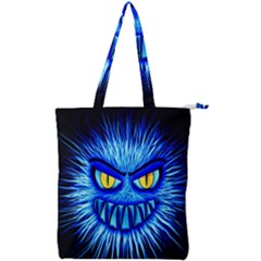 Monster Blue Attack Double Zip Up Tote Bag by HermanTelo