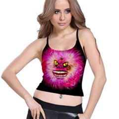 Monster Pink Eyes Aggressive Fangs Spaghetti Strap Bra Top