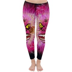 Monster Pink Eyes Aggressive Fangs Classic Winter Leggings