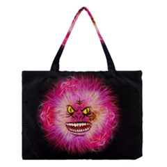 Monster Pink Eyes Aggressive Fangs Medium Tote Bag by HermanTelo