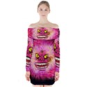 Monster Pink Eyes Aggressive Fangs Long Sleeve Off Shoulder Dress View1