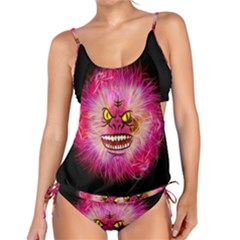 Monster Pink Eyes Aggressive Fangs Tankini Set