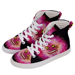 Monster Pink Eyes Aggressive Fangs Men s Hi-top Skate Sneakers