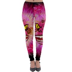 Monster Pink Eyes Aggressive Fangs Lightweight Velour Leggings