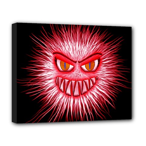 Monster Red Eyes Aggressive Fangs Deluxe Canvas 20  X 16  (stretched) by HermanTelo