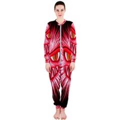 Monster Red Eyes Aggressive Fangs Onepiece Jumpsuit (ladies) 