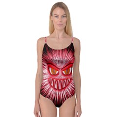 Monster Red Eyes Aggressive Fangs Camisole Leotard 