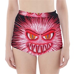 Monster Red Eyes Aggressive Fangs High-waisted Bikini Bottoms