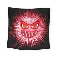 Monster Red Eyes Aggressive Fangs Square Tapestry (small) by HermanTelo