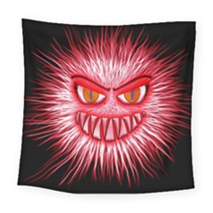 Monster Red Eyes Aggressive Fangs Square Tapestry (large) by HermanTelo