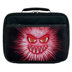 Monster Red Eyes Aggressive Fangs Lunch Bag by HermanTelo