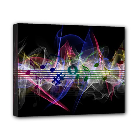 Particles Music Clef Wave Canvas 10  X 8  (stretched)