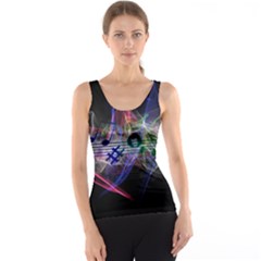 Particles Music Clef Wave Tank Top