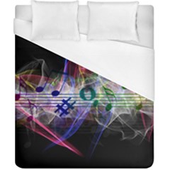 Particles Music Clef Wave Duvet Cover (california King Size)