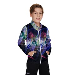 Particles Music Clef Wave Kids  Windbreaker by HermanTelo