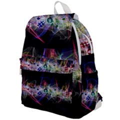 Particles Music Clef Wave Top Flap Backpack by HermanTelo