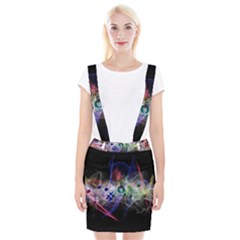 Particles Music Clef Wave Braces Suspender Skirt