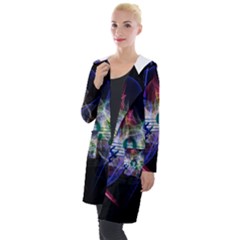 Particles Music Clef Wave Hooded Pocket Cardigan by HermanTelo