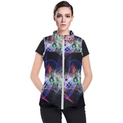 Particles Music Clef Wave Women s Puffer Vest by HermanTelo