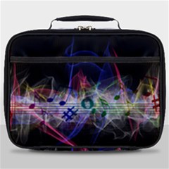 Particles Music Clef Wave Full Print Lunch Bag