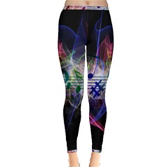 Particles Music Clef Wave Inside Out Leggings