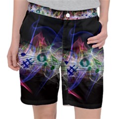 Particles Music Clef Wave Pocket Shorts