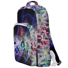 Particles Music Clef Wave Double Compartment Backpack by HermanTelo