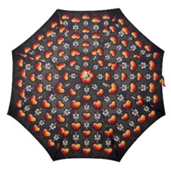 Love Heart Background Valentine Straight Umbrellas by HermanTelo