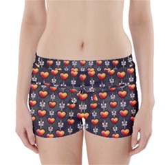 Love Heart Background Valentine Boyleg Bikini Wrap Bottoms