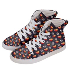 Love Heart Background Valentine Men s Hi-top Skate Sneakers by HermanTelo