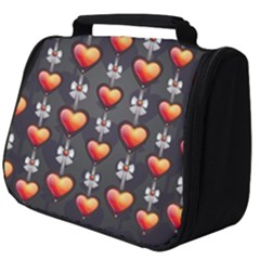 Love Heart Background Valentine Full Print Travel Pouch (big)